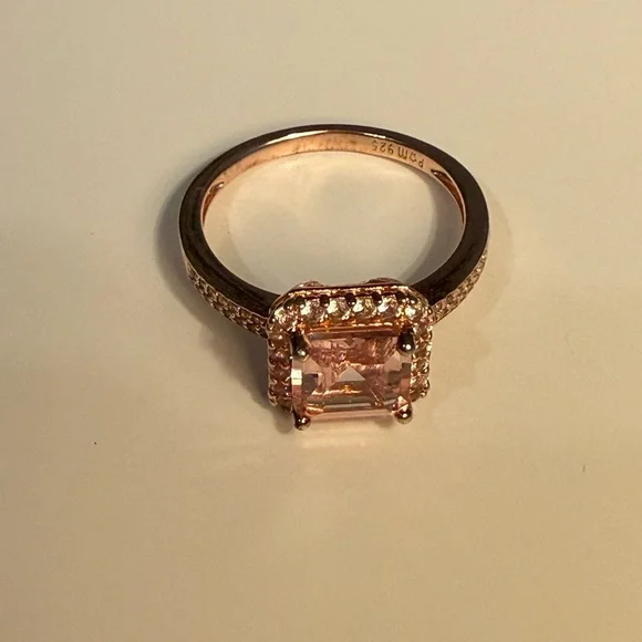 Women’s Lab Created Champagne Sapphire Ring - Picture 3 of 13